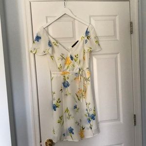 French Connection floral waist-tie dress